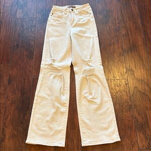 Judy Blue Cream Garment Dyed Jeans
